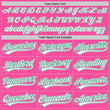 Load image into Gallery viewer, Custom Pink White-Kelly Green Authentic Baseball Jersey