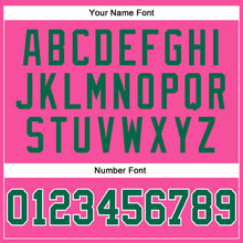 Load image into Gallery viewer, Custom Pink White Pinstripe Kelly Green-White Authentic Basketball Jersey