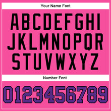 Charger l'image dans la galerie, Custom Pink White Pinstripe Purple-Black Authentic Basketball Jersey