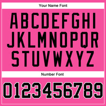 Load image into Gallery viewer, Custom Pink White Pinstripe Black-White Authentic Basketball Jersey