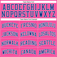 Laden Sie das Bild in den Galerie-Viewer, Custom Pink White Pinstripe Royal-White Authentic Basketball Jersey