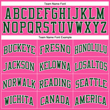 Load image into Gallery viewer, Custom Pink White Pinstripe Green-White Authentic Basketball Jersey