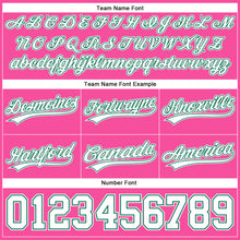 Load image into Gallery viewer, Custom Pink White-Kelly Green Authentic Throwback Basketball Shorts