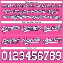 Load image into Gallery viewer, Custom Pink White-Navy Authentic Throwback Basketball Shorts