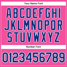 Charger l'image dans la galerie, Custom Pink White Pinstripe Royal Authentic Baseball Jersey