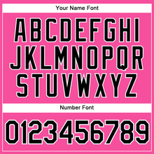 Загрузить изображение в средство просмотра галереи, Custom Pink White Pinstripe Black Authentic Baseball Jersey