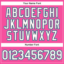 Загрузить изображение в средство просмотра галереи, Custom Pink White Pinstripe Sky Blue Authentic Baseball Jersey