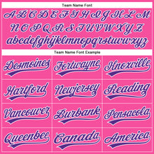 Загрузить изображение в средство просмотра галереи, Custom Pink White Pinstripe Purple Authentic Baseball Jersey