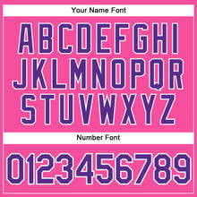 Загрузить изображение в средство просмотра галереи, Custom Pink White Pinstripe Purple Authentic Baseball Jersey