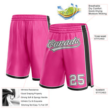 Load image into Gallery viewer, Custom Pink White-Black Authentic Basketball Shorts
