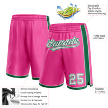 Load image into Gallery viewer, Custom Pink White-Kelly Green Authentic Basketball Shorts
