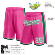 Load image into Gallery viewer, Custom Pink White-Kelly Green Authentic Basketball Shorts