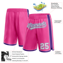 Load image into Gallery viewer, Custom Pink White-Purple Authentic Basketball Shorts