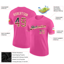 Загрузить изображение в средство просмотра галереи, Custom Pink Vintage USA Flag-City Cream Performance T-Shirt