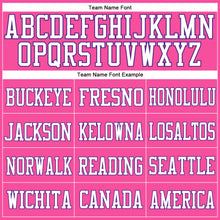 Load image into Gallery viewer, Custom Pink White-Purple Mesh Authentic Football Jersey