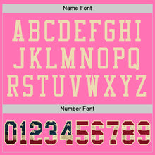 Загрузить изображение в средство просмотра галереи, Custom Pink Vintage USA Flag-City Cream Mesh Authentic Football Jersey