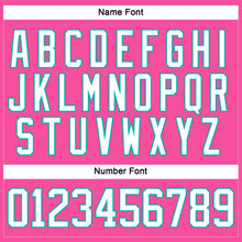 Charger l'image dans la galerie, Custom Pink White-Aqua Hockey Lace Neck Jersey