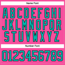 Charger l'image dans la galerie, Custom Pink Aqua-Black Hockey Lace Neck Jersey