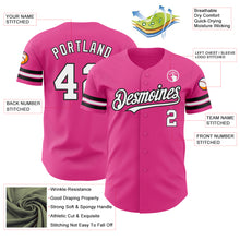 Charger l'image dans la galerie, Custom Pink White-Black Authentic Baseball Jersey
