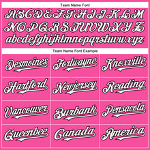 Charger l'image dans la galerie, Custom Pink White-Black Authentic Baseball Jersey