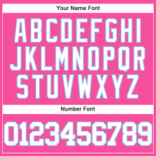 Charger l'image dans la galerie, Custom Pink White-Light Blue Authentic Baseball Jersey