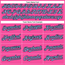 Charger l'image dans la galerie, Custom Pink Light Blue-Black Authentic Baseball Jersey