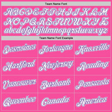 Laden Sie das Bild in den Galerie-Viewer, Custom Pink White-Purple Authentic Throwback Basketball Jersey