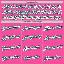 Загрузить изображение в средство просмотра галереи, Custom Pink Black-Light Blue Authentic Throwback Basketball Jersey