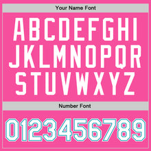 Загрузить изображение в средство просмотра галереи, Custom Pink White-Teal Authentic Throwback Basketball Jersey