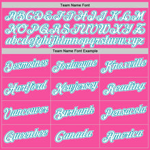 Загрузить изображение в средство просмотра галереи, Custom Pink White-Teal Authentic Throwback Basketball Jersey