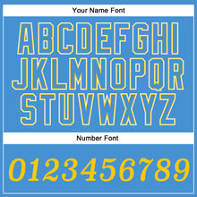 Load image into Gallery viewer, Custom Powder Blue Gold-White Authentic Baseball Jersey