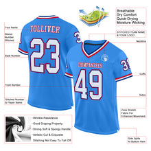 Charger l'image dans la galerie, Custom Powder Blue White-Royal Mesh Authentic Throwback Football Jersey