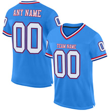 Charger l'image dans la galerie, Custom Powder Blue White-Royal Mesh Authentic Throwback Football Jersey