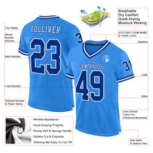 Charger l'image dans la galerie, Custom Powder Blue Royal-White Mesh Authentic Throwback Football Jersey