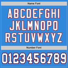 Загрузить изображение в средство просмотра галереи, Custom Powder Blue White-Red Mesh Authentic Football Jersey