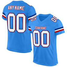 Загрузить изображение в средство просмотра галереи, Custom Powder Blue White-Red Mesh Authentic Football Jersey
