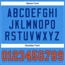 Загрузить изображение в средство просмотра галереи, Custom Powder Blue Orange-Royal Mesh Authentic Football Jersey