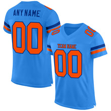 Загрузить изображение в средство просмотра галереи, Custom Powder Blue Orange-Royal Mesh Authentic Football Jersey