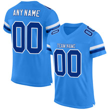 Load image into Gallery viewer, Custom Powder Blue Royal-White Mesh Authentic Football Jersey