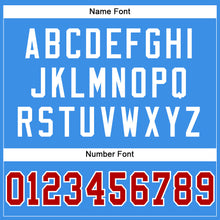Load image into Gallery viewer, Custom Powder Blue Red-White Mesh Authentic Football Jersey