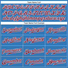 Load image into Gallery viewer, Custom Powder Blue Crimson-White Authentic Sleeveless Baseball Jersey