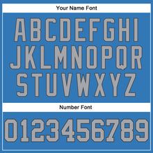 Load image into Gallery viewer, Custom Powder Blue Gray-Steel Gray Authentic Sleeveless Baseball Jersey