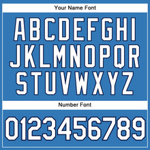 Load image into Gallery viewer, Custom Powder Blue White-Navy Authentic Sleeveless Baseball Jersey