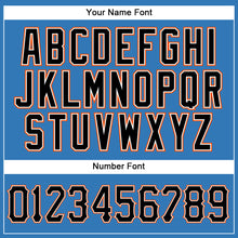 Load image into Gallery viewer, Custom Powder Blue Black-Orange Authentic Sleeveless Baseball Jersey