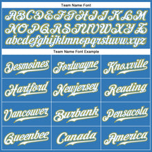 Load image into Gallery viewer, Custom Powder Blue White-Gold Authentic Sleeveless Baseball Jersey