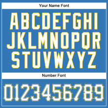 Load image into Gallery viewer, Custom Powder Blue White-Gold Authentic Sleeveless Baseball Jersey