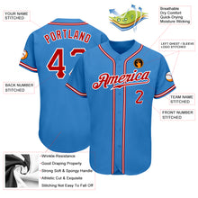 Load image into Gallery viewer, Custom Powder Blue Red-White Authentic Baseball Jersey