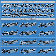 Load image into Gallery viewer, Custom Powder Blue Black-White Authentic Baseball Jersey