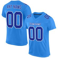 Charger l'image dans la galerie, Custom Powder Blue Royal-White Mesh Authentic Football Jersey