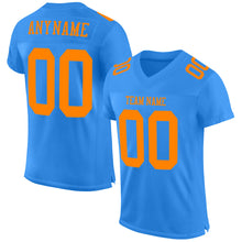 Charger l'image dans la galerie, Custom Powder Blue Bay Orange Mesh Authentic Football Jersey